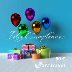 Tarjeta de Regalo Virtual de SAT Travel. Cumpleaños. Modelo Globos.