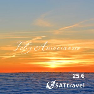 Tarjeta de Regalo Virtual de SAT Travel. Motivo Aniversario de Bodas