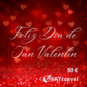Tarjeta de Regalo Virtual de SAT Travel. Modelo San Valeintin